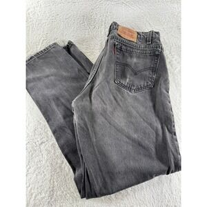 Vintage‎ Levi's Jeans Mens 36x32 Black 550 Relaxed Tapered Faded Grunge Denim